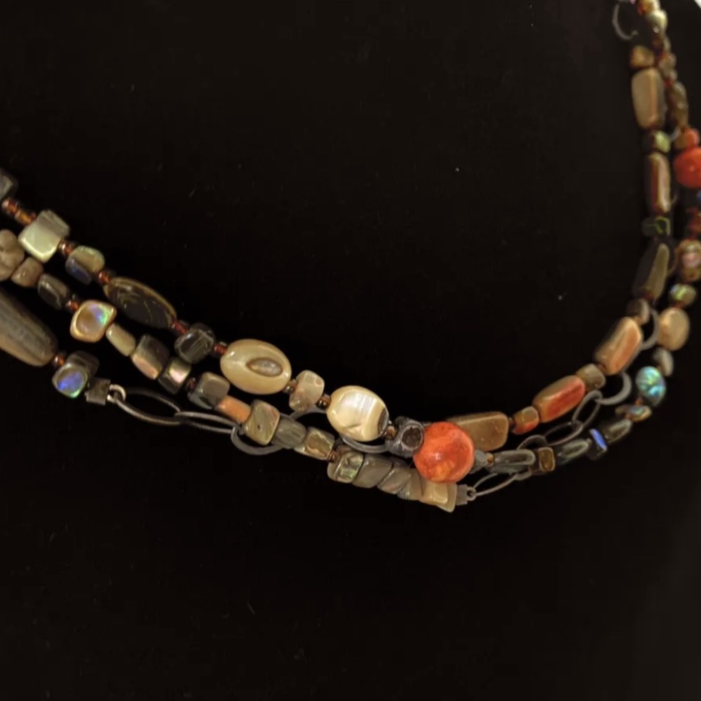 SILPADA Sterling Silver, Three Strand Fiesta
Fun Coral Abalone Necklace - Picture 10 of 10